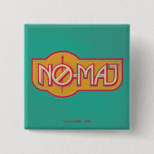 Rotes und gelbes NO-MAJ™-Abzeichen Button (Vorderseite)