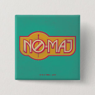 Rotes und gelbes NO-MAJ™-Abzeichen Button