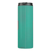 Rotes und gelbes NO-MAJ™-Abzeichen Thermosbecher (Rückseite)