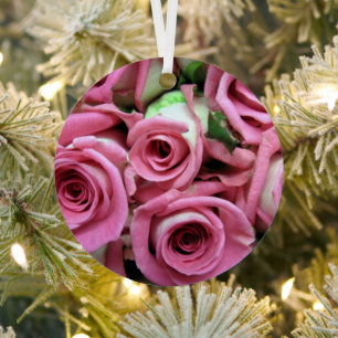 Rotes und gelbes Rosenmetall Ornament Aus Metall