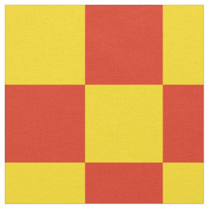 Rotes und gelbes Schachbrettmuster Stoff