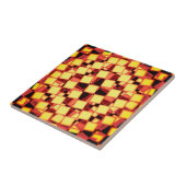 Rotes und gelbes Schachmuster Fliese (Seite)