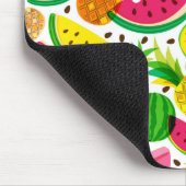 Rotes und gelbes tropisches Fruchtmuster Mousepad (Ecke)