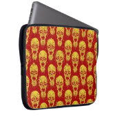 Rotes und gelbes Zombie-Apokalypse-Muster Laptopschutzhülle (Vorne Rechts)