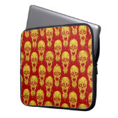 Rotes und gelbes Zombie-Apokalypse-Muster Laptopschutzhülle (Vorderseite Links)