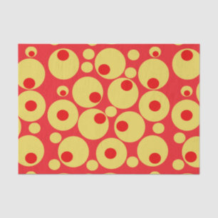 Rotes und Gold Circles-Gewebepapier Seidenpapier
