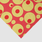 Rotes und Gold Circles-Gewebepapier Seidenpapier (Ausschnitt)
