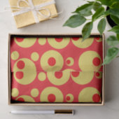 Rotes und Gold Circles-Gewebepapier Seidenpapier (Geschenk)