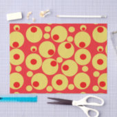 Rotes und Gold Circles-Gewebepapier Seidenpapier (Handwerk)