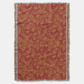 Rotes und goldenes Blumenmuster Decke (Vorderseite Vertikal)