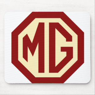 Rotes und goldenes MG-Logo-Mauspad Mousepad