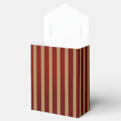 Rotes und goldfarbenes Party Streifen Streifen Str Geschenkschachtel (Geöffnet)