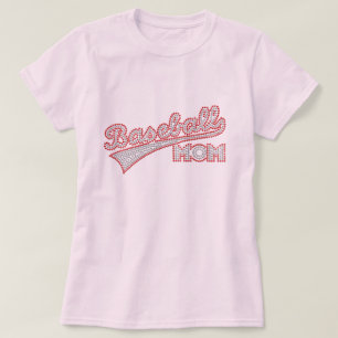 Rotes und graues Baseball-Mama-Shirt T-Shirt