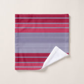 Rotes und graues einfaches Muster Badhandtuch Set (Waschlappen)