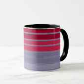 Rotes und graues einfaches Muster Tasse (VorderseiteRechts)