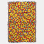 Rotes und graues Netz auf gelbem Hintergrund. Decke (Vorderseite Vertikal)