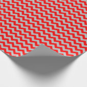 Rotes und graues Zickzack Schleifpapier Geschenkpapier (Ecke)