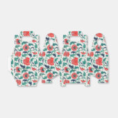 Rotes und grünes Blumenmuster Geschenkschachtel (Ungefaltet)