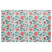 Rotes und grünes Blumenmuster Stoff (Fat Quarter (45,7 x 55,9 cm))