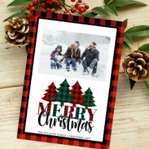 Rotes und grünes Buffalo Kariertes Weihnachtsbaum