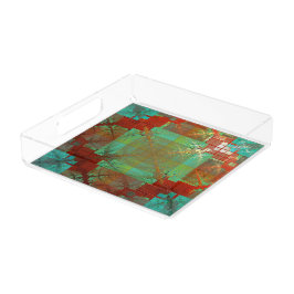Rotes und grünes Chromatisches Fusion Akryltuch Acryl Tablett