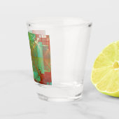 Rotes und grünes Chromatisches Fusionsglas Schnapsglas (Rechts)