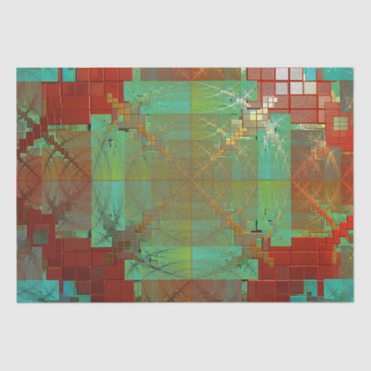 rotes und grünes Chromatisches Fusionspapier Seidenpapier (Vorderseite)