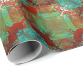 Rotes und grünes Chromatisches Fusionswrapping-Pap Geschenkpapier (Rolleneckpunkt)