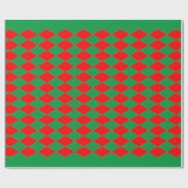 ROTES UND GRÜNES DIAMOND CHRISTMAS Wrapping Paper Geschenkpapier (Flach)