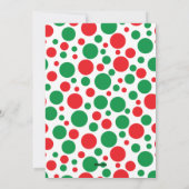 Rotes und grünes Foto Feiertagskarte (Rückseite)