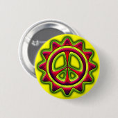 ROTES UND GRÜNES FRIEDENSzeichen Button (Vorne & Hinten)