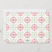 Rotes und grünes frohe Weihnachtsfest Foto Feiertagskarte (Rückseite)