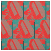 Rotes und grünes Gericht, das über Steno Maschine Stoff (Muster)