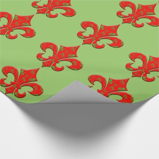 Rotes und grünes geschenkpapier (Ecke)