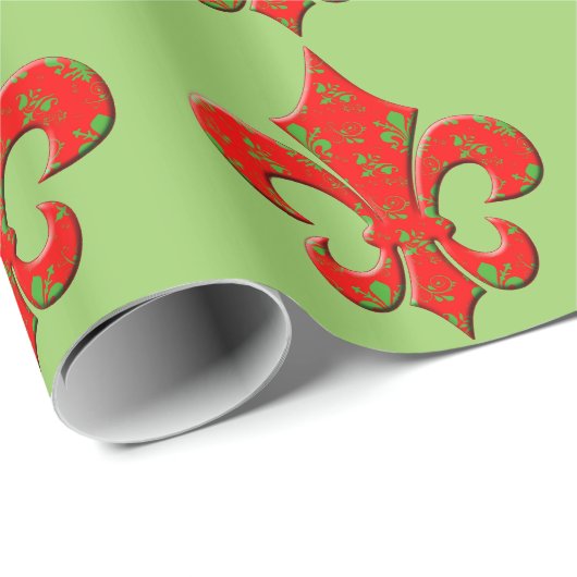 Rotes und grünes geschenkpapier (Rolleneckpunkt)