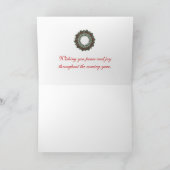 Rotes und grünes Kaleidoskop-Foto Feiertagskarte (Innenseite)