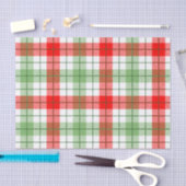 Rotes und grünes kariertes Seidenpapier (Handwerk)