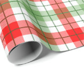 Rotes und grünes kariertes Verpackungs-Papier Geschenkpapier (Rolleneckpunkt)