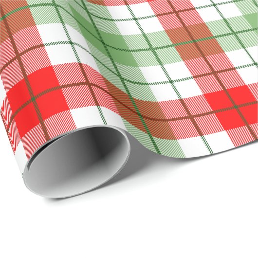 Rotes und grünes kariertes Verpackungs-Papier Geschenkpapier (Rolleneckpunkt)