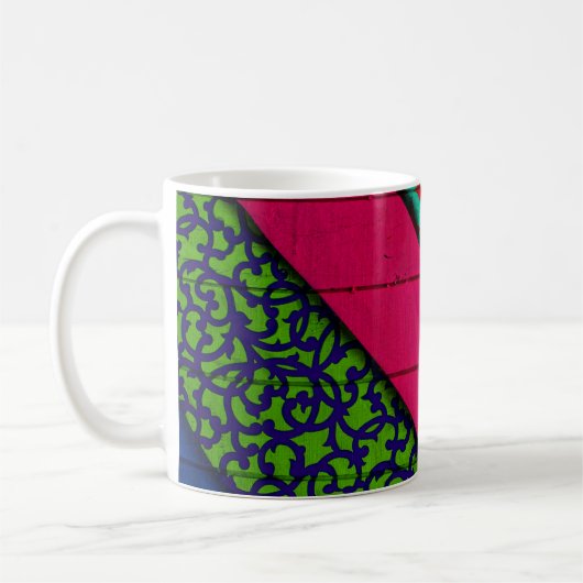 Rotes und grünes Kleidungsstück Kaffeetasse (Links)