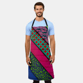 Rotes und grünes Kleidungsstück Schürze (Getragen)