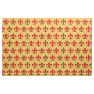 Rotes und grünes Lilien-Gewebe Stoff