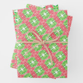 Rotes und grünes Mosaikpapier Geschenkpapier Set (Beispiel)