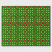 Rotes und grünes Muster Geschenkpapier (Flach)