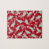 Rotes und grünes Muster - Koi Fish Puzzle (Horizontal)