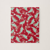 Rotes und grünes Muster - Koi Fish Puzzle (Vertikal)