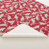 Rotes und grünes Muster - Koi Fish Sherpadecke (3/4)