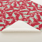 Rotes und grünes Muster - Koi Fish Sherpadecke (3/4)