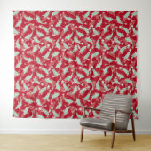 Rotes und grünes Muster - Koi Fish Wandteppich (Beispiel (Horizontal))