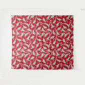 Rotes und grünes Muster - Koi Fish Wandteppich (Vorderseite (Horizontal))